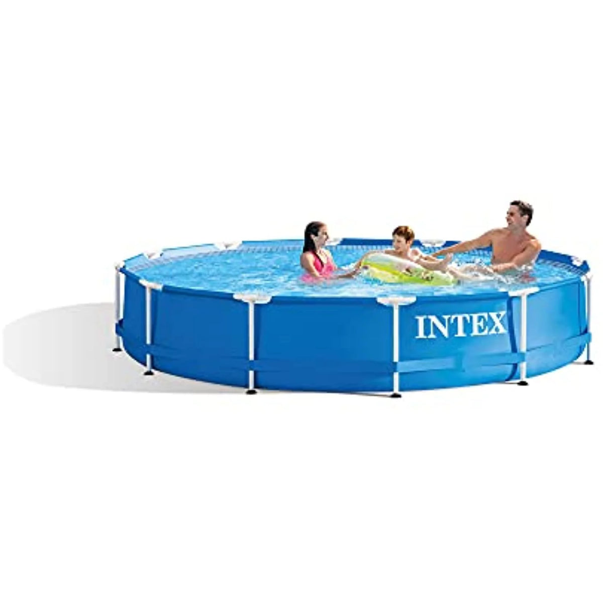 12 Ft x 30 Inches Metal Frame Above Ground Swimming Pool with Filter & Cover E5781