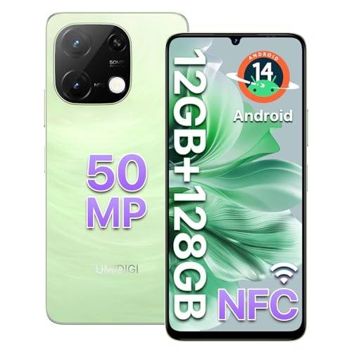 Android 14 Unlocked Smartphone 12GB 128GB 6.75" HD+ 90Hz 5000mAh 50MP White Z661