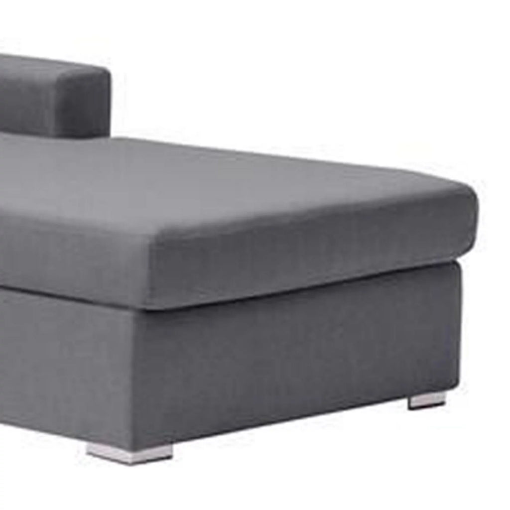 Gray 4 Seater L Sectional Sofa with Reversible Chaise B3397
