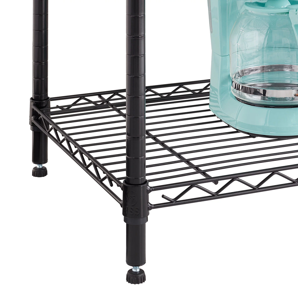 Steel 6-Tier Storage Shelf Unit Black F3640