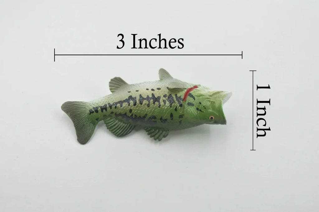 Black Rubber Largemouth Bass Toy Model Y5970
