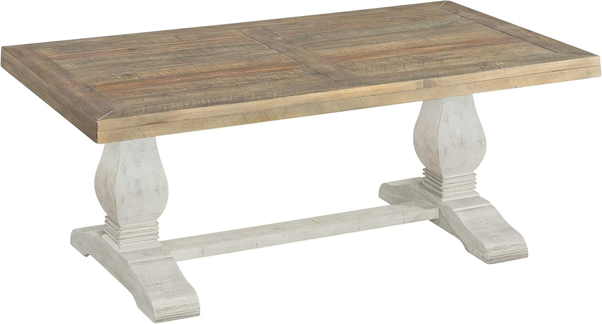 White Stain and Reclaimed Natural Coffee Table K4175