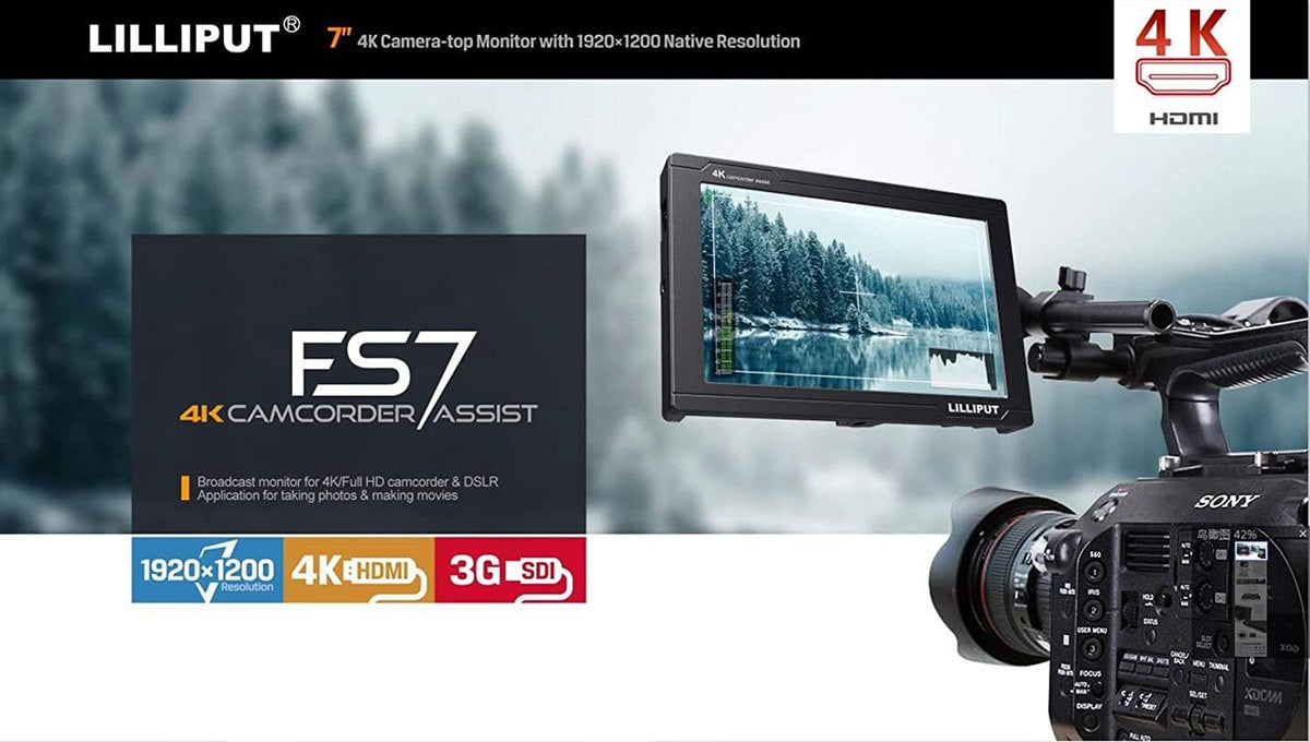7 inch Metal Full HD 1920x1200 4K HDMI 3G-SDI On Camera Field Monitor D4013
