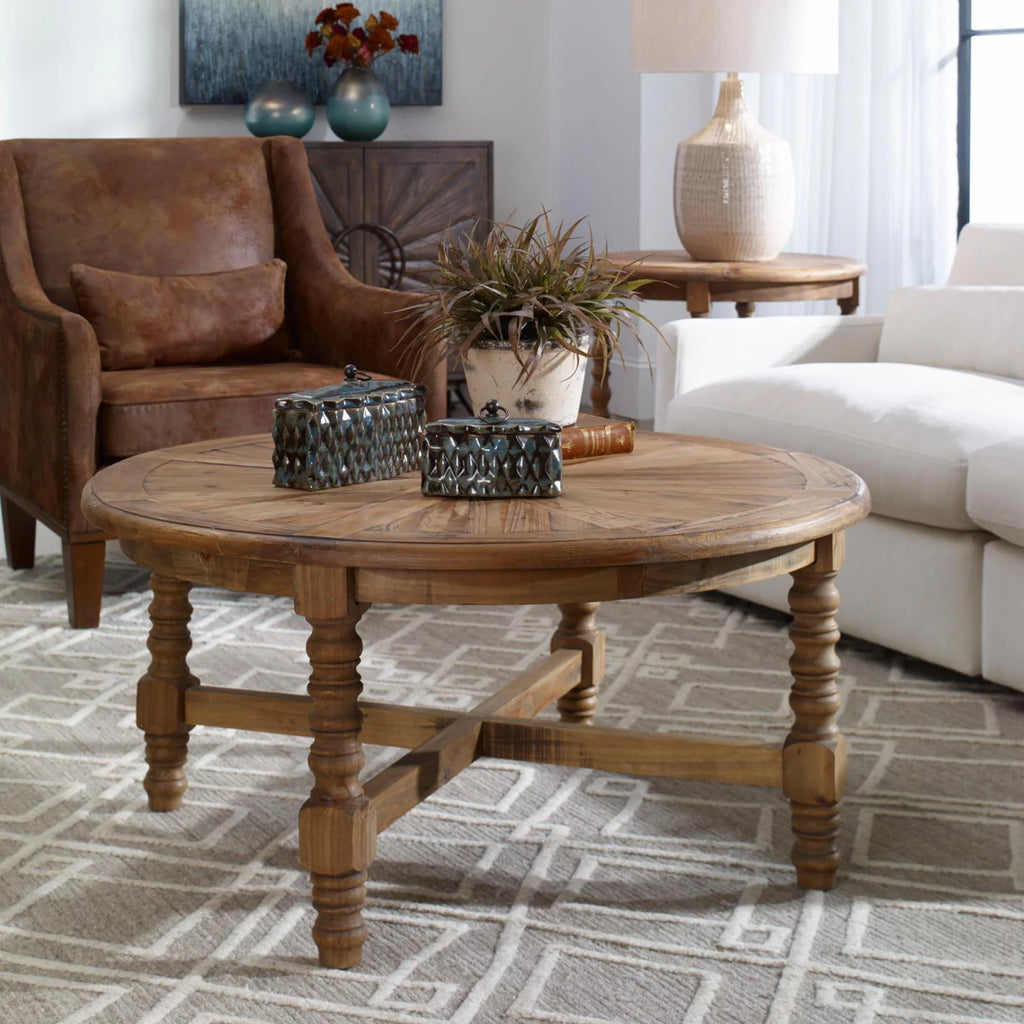 42"W Reclaimed Fir Wood Coffee Table S9574