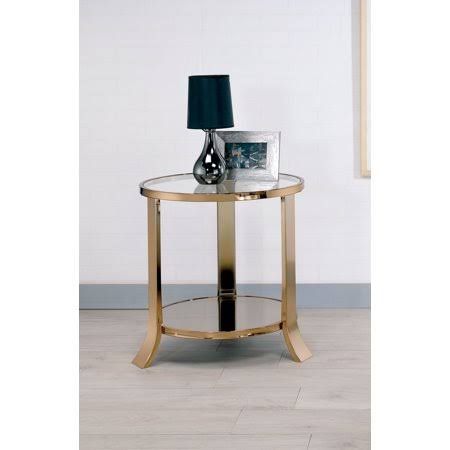 Champagne Round End Table P5170