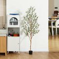 6 ft Artificial Olive Plant with Fruits U5737