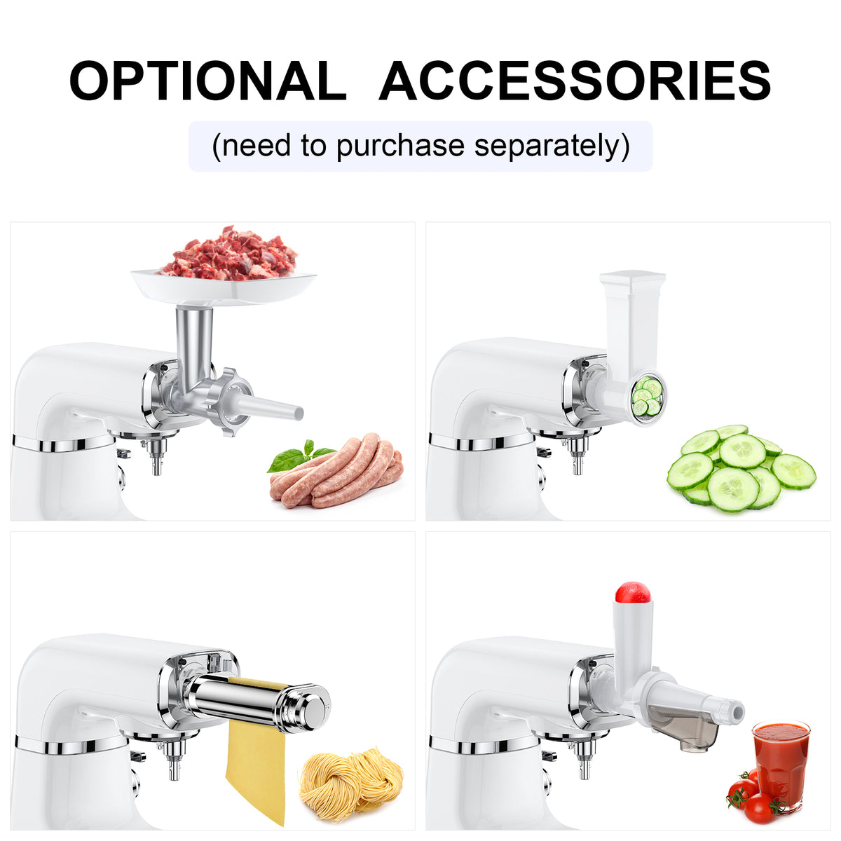 6 Adjustable Speeds Electric Stand Mixer with 4.2 QT Stainless Steel Bowl H79755