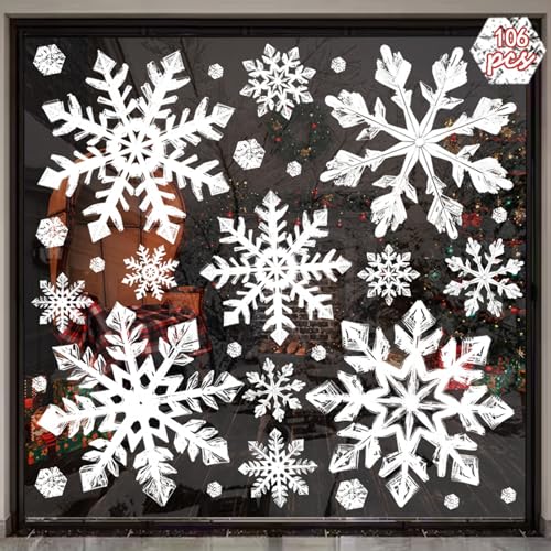 Extra Large Snowflake Window Clings H227