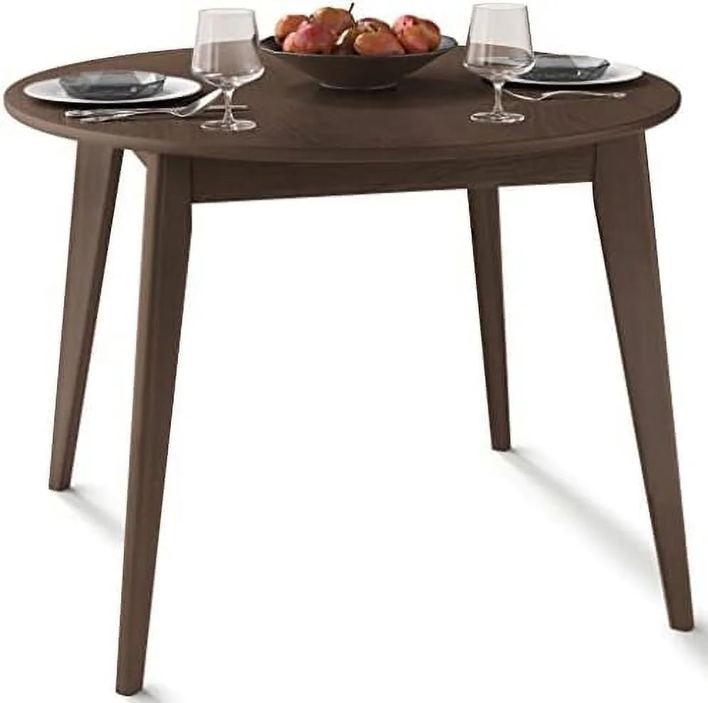 Round Birch Solid Wood Dining Table 40 inch Q6767