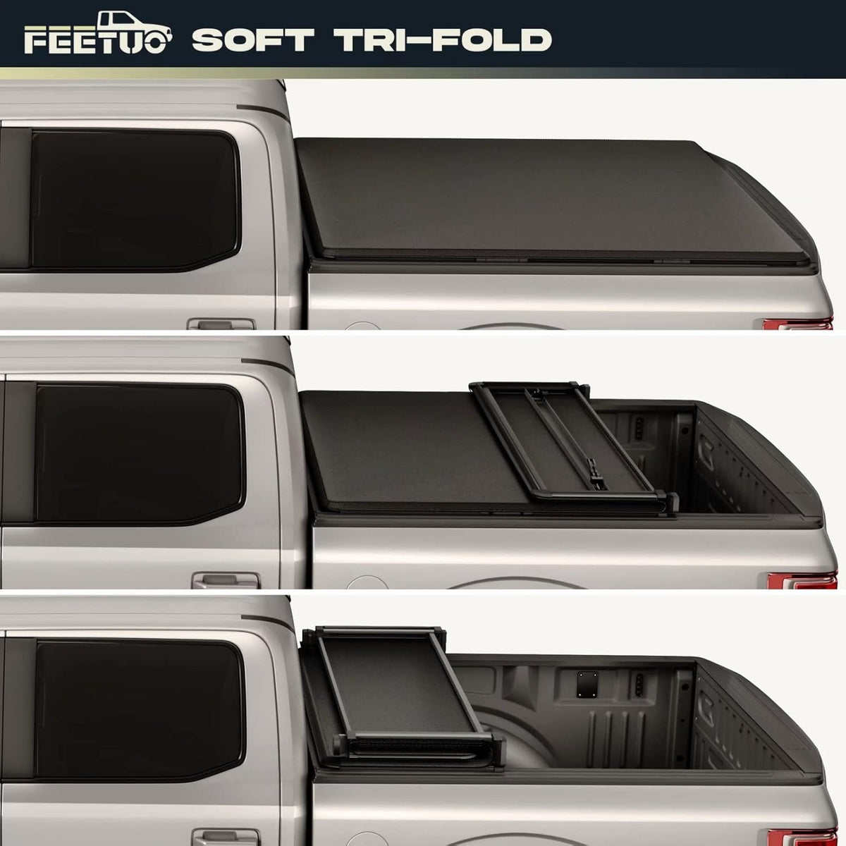 Soft Tri-Fold Tonneau Cover Truck Bed Z78287