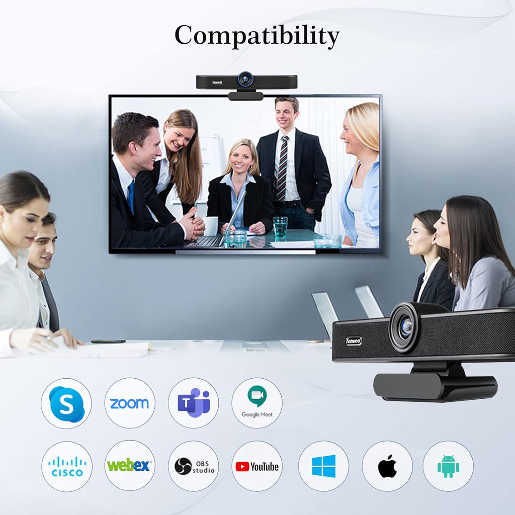 4K Ultra HD All-in-One ePTZ Webcam USB 3.0 with Expansion Microphone O930539