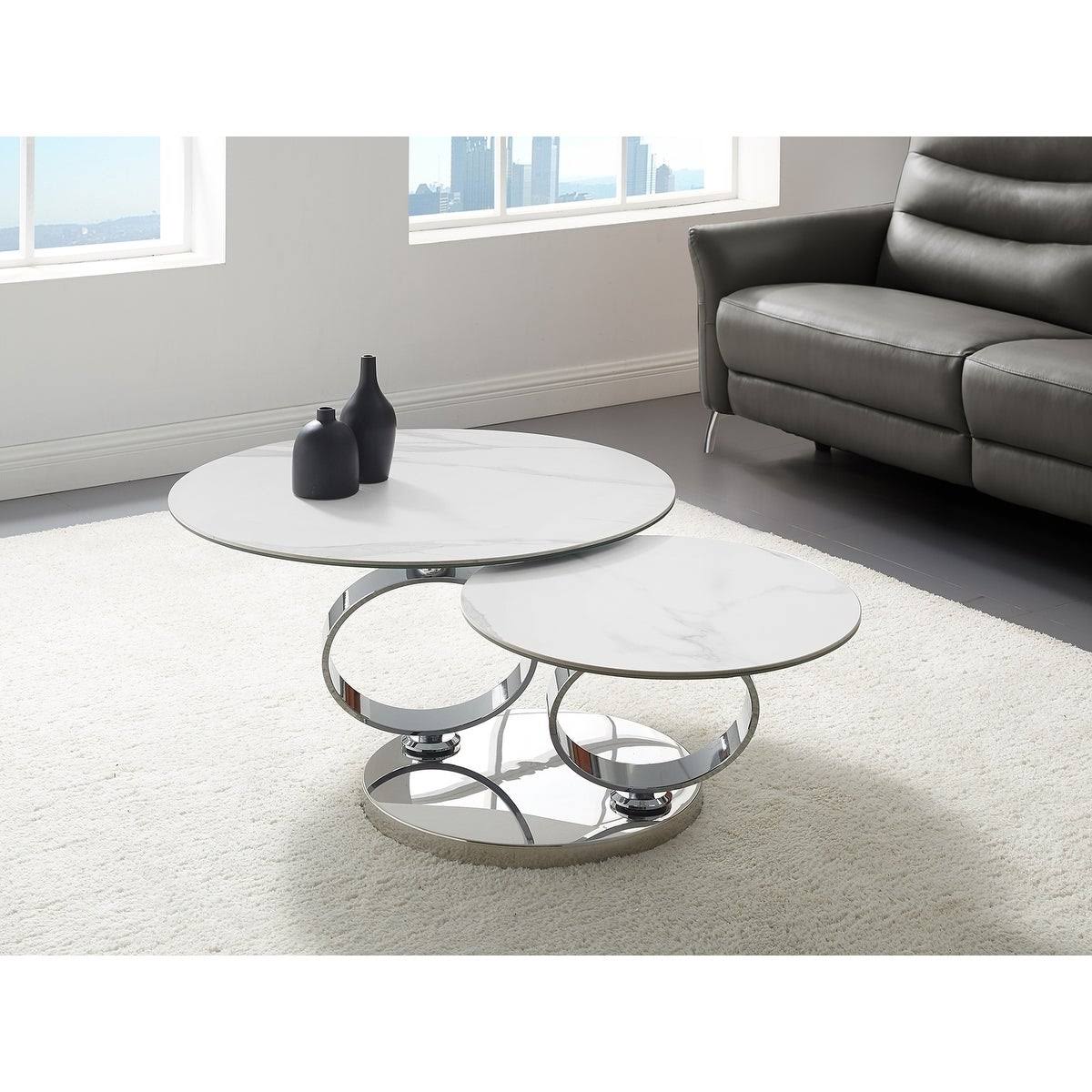 High Polished Stainless Steel Base Coffee Table X279900
