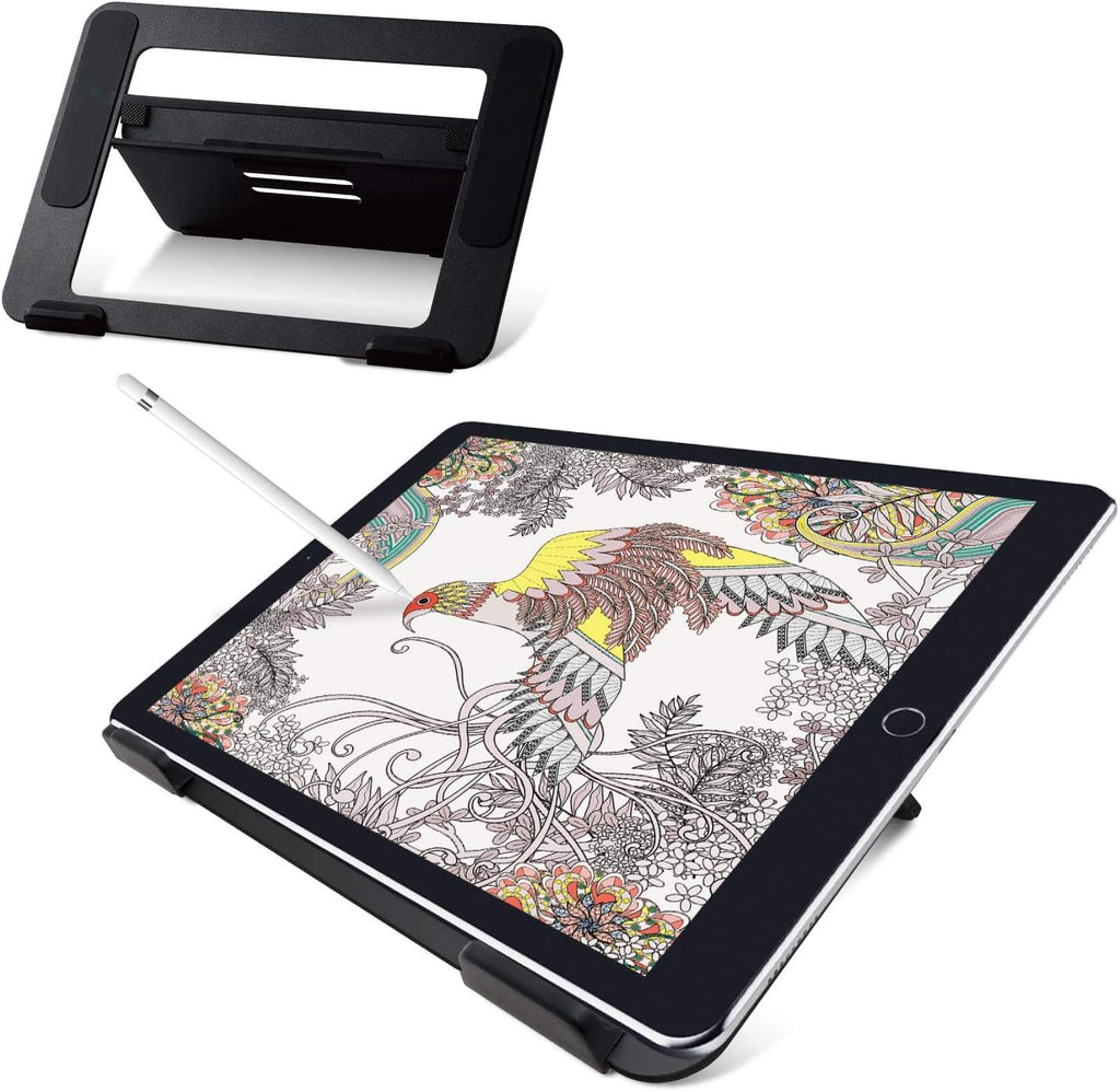 Black Aluminum Tablet Drawing Stand, Adjustable 4 Level Angles, Pack of 2 G577347