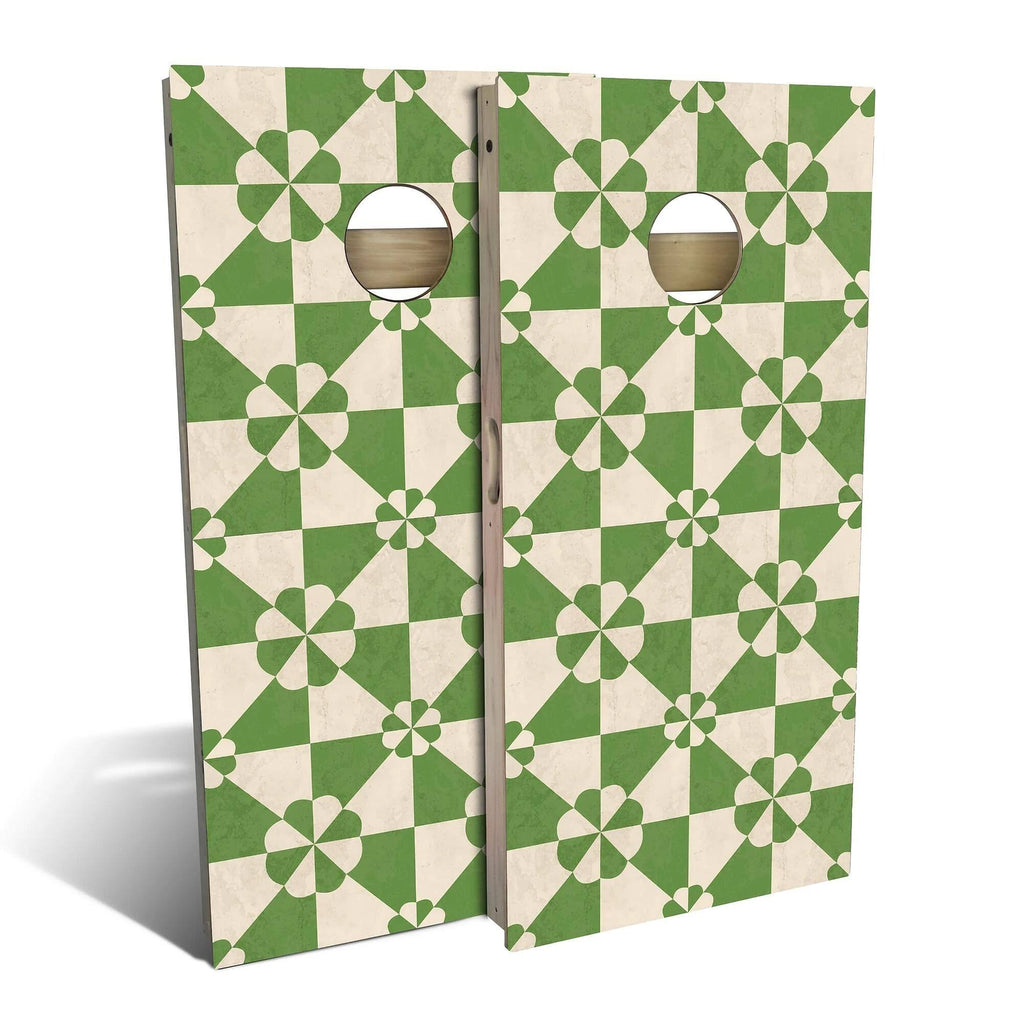 Green Tile Cornhole Set with Carrying Case C156045