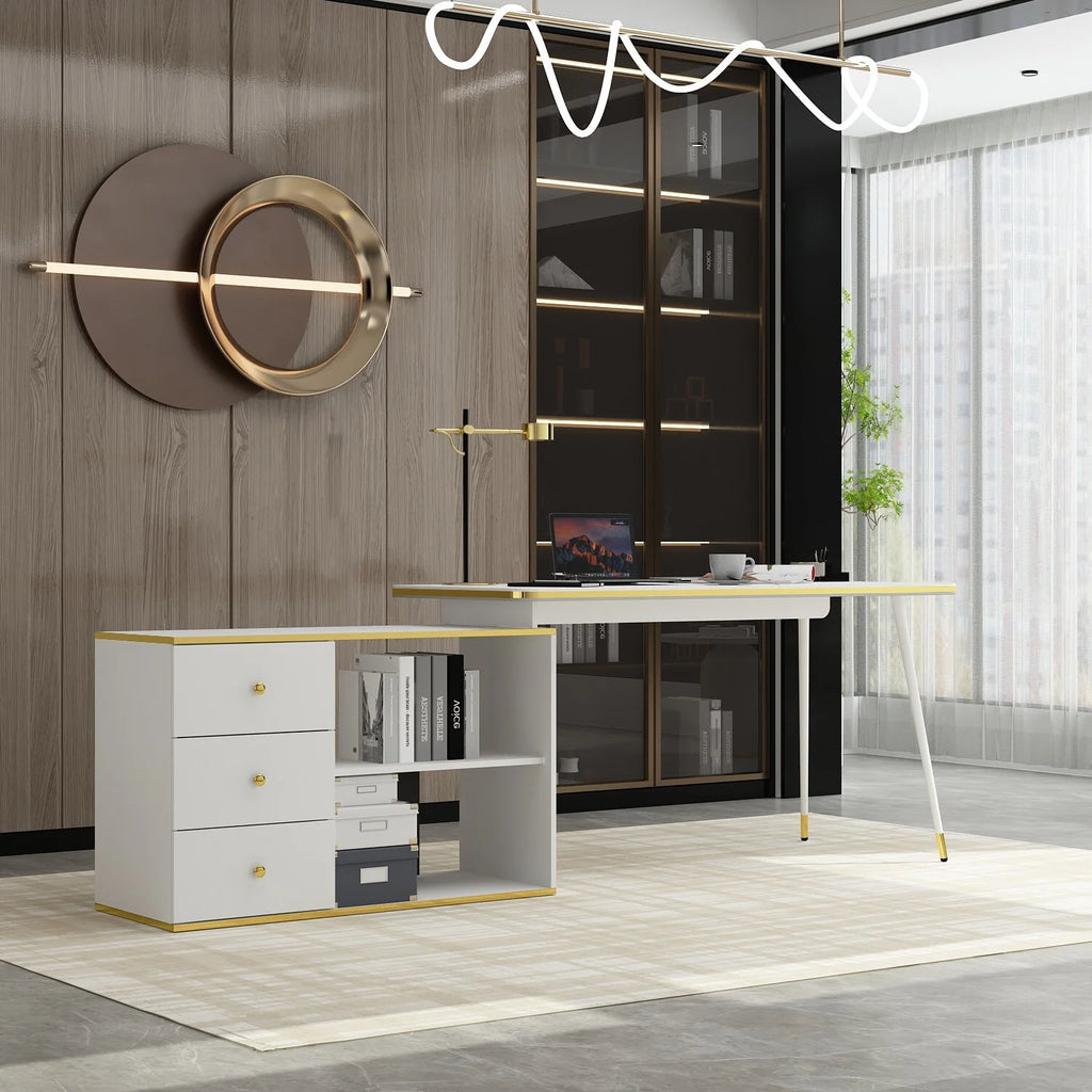 55.1" Corner Computer Desk V206