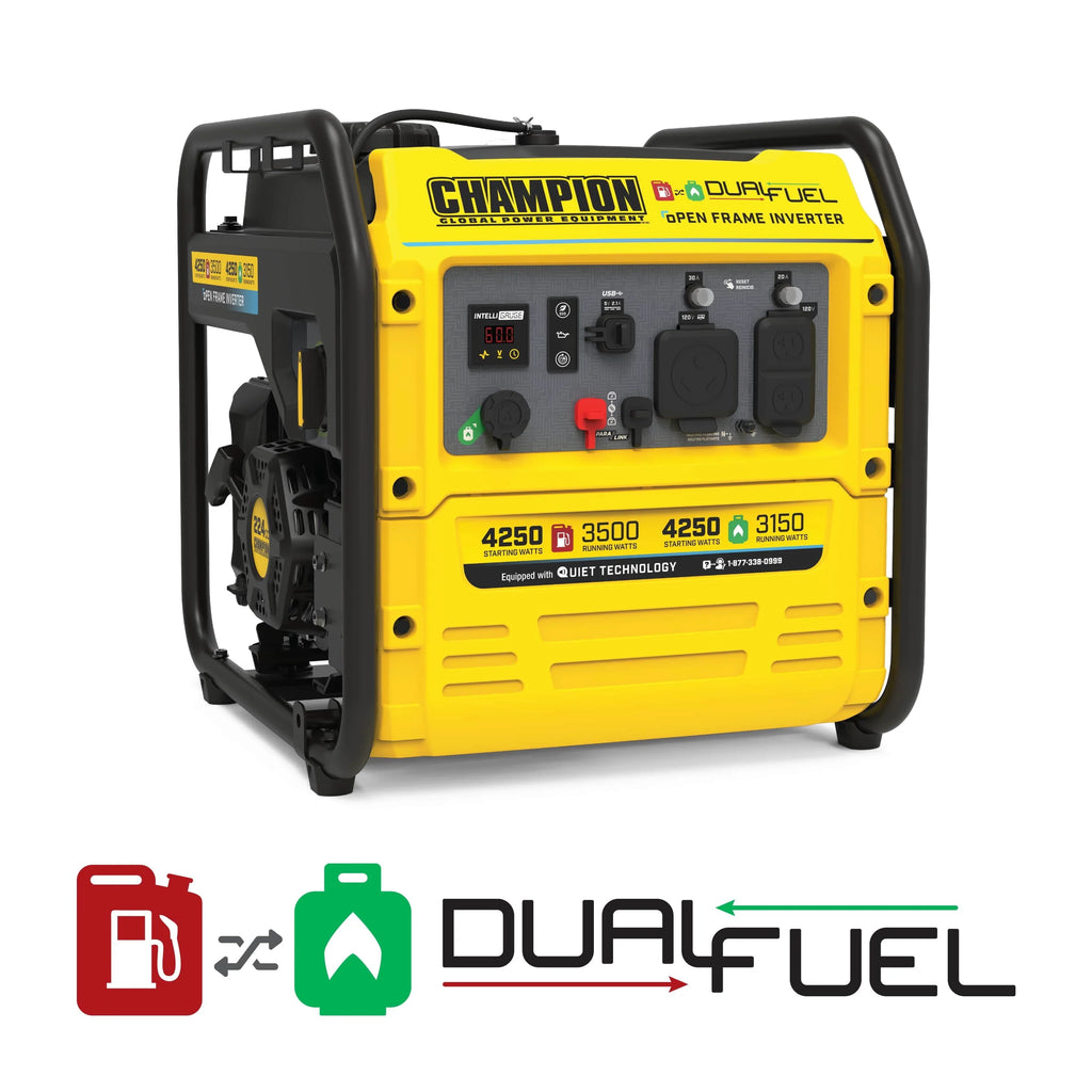 4250-Watt Dual Fuel Open Frame Inverter Generator L418868