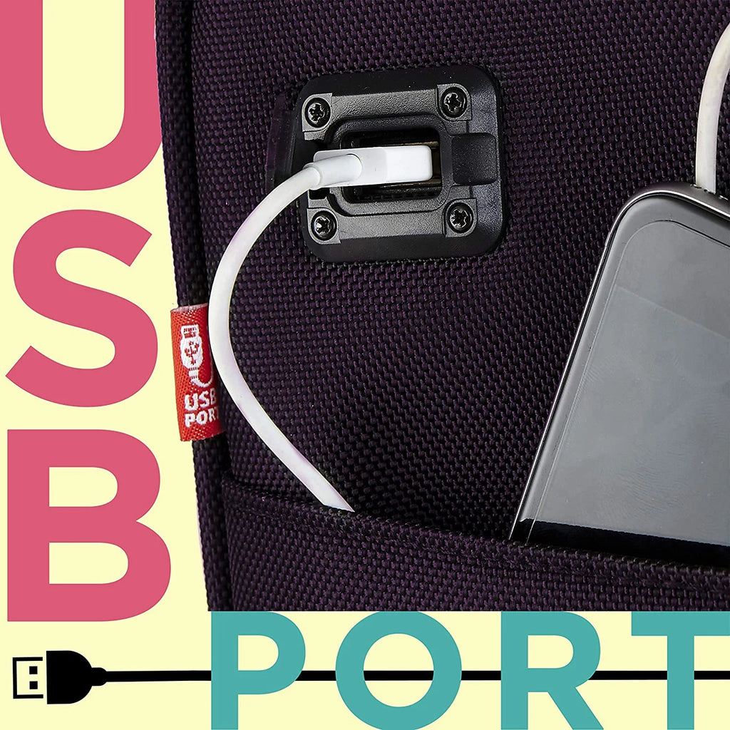 15" Rolling Underseater Carry-On Luggage with USB Port I20096