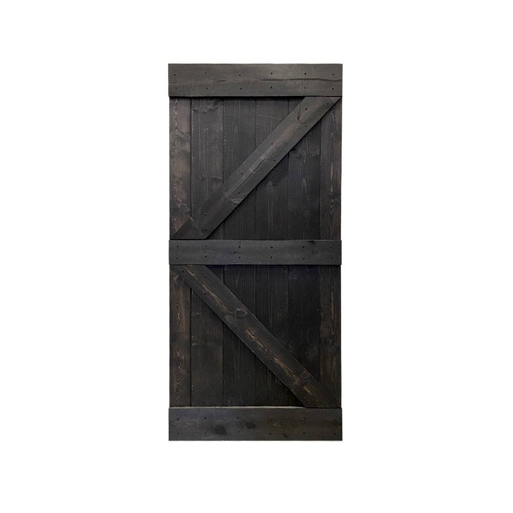 Red Walnut Stained Solid Pine Wood Interior Sliding Barn Door Slab G2905