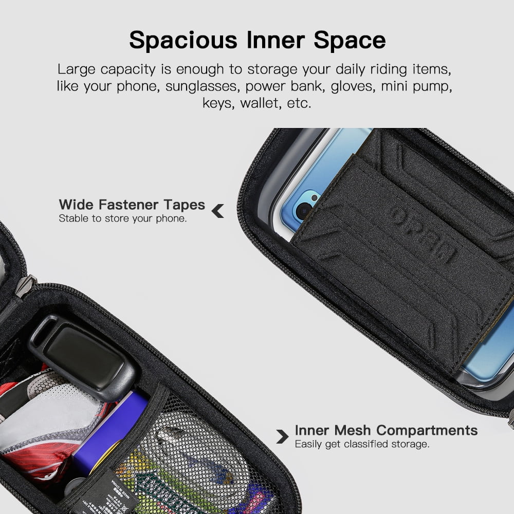 Waterproof Cycling Frame Bag with Touchscreen Phone Mount Q191