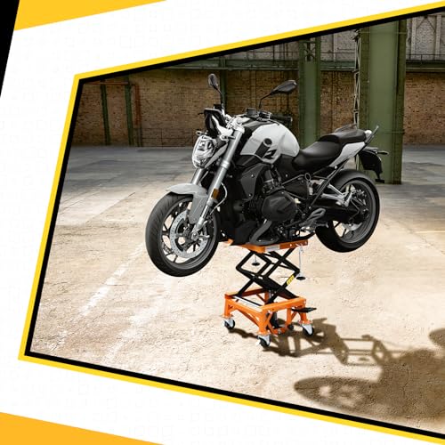 Hydraulic Motorcycle Lift Table, 350 LBS Heavy Duty Scissor Jack Stand with Wide Deck N1650