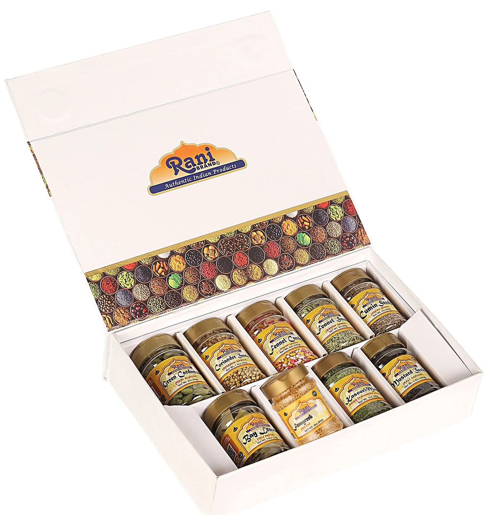 Indian Whole Spices 9 Bottle Gift Box Set, 3oz per Bottle P823317
