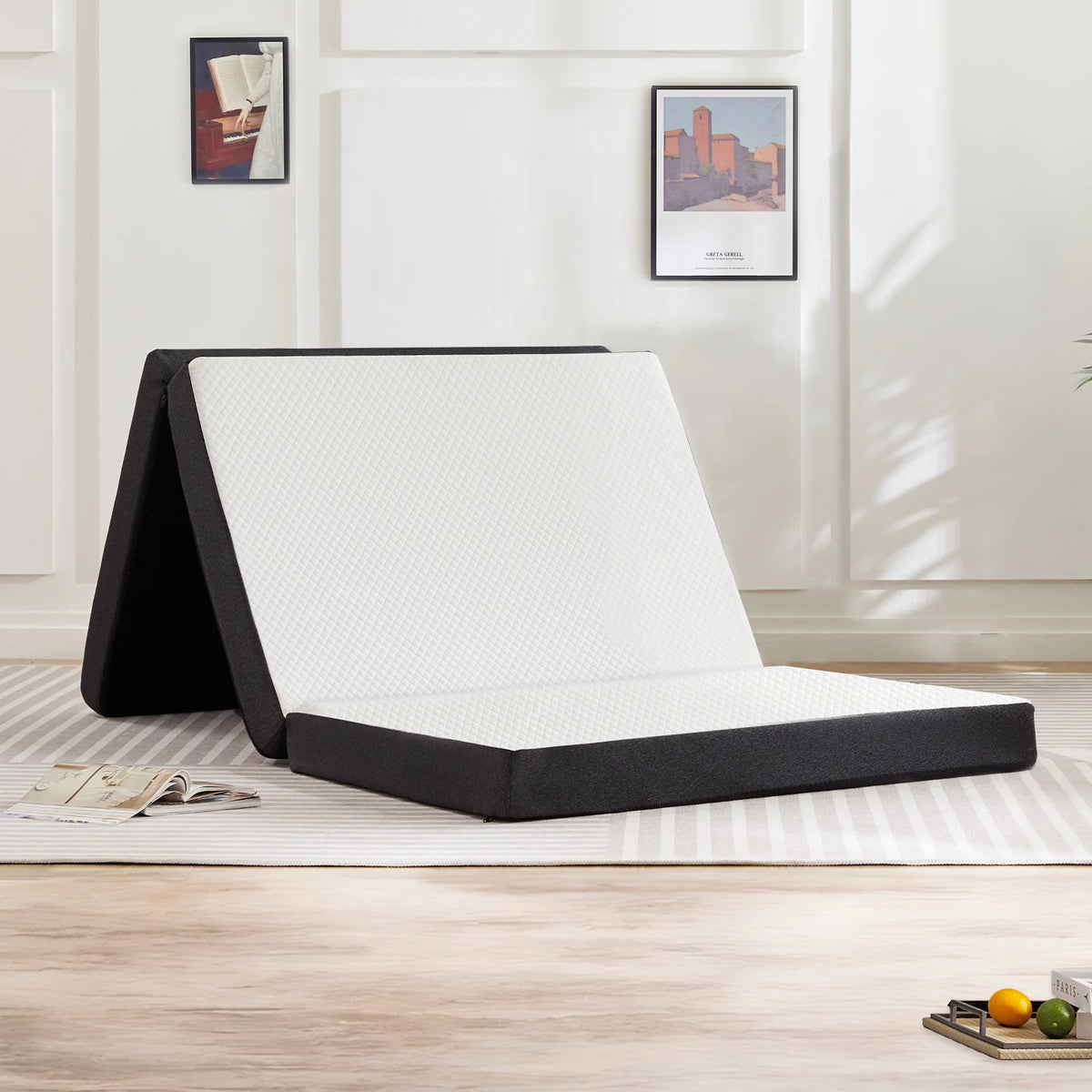 Queen Size 4 inch Tri-fold Memory Foam Mattress Z399