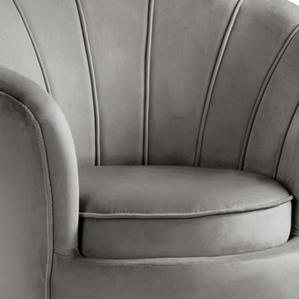 Gray Velvet Accent Chair Z27194