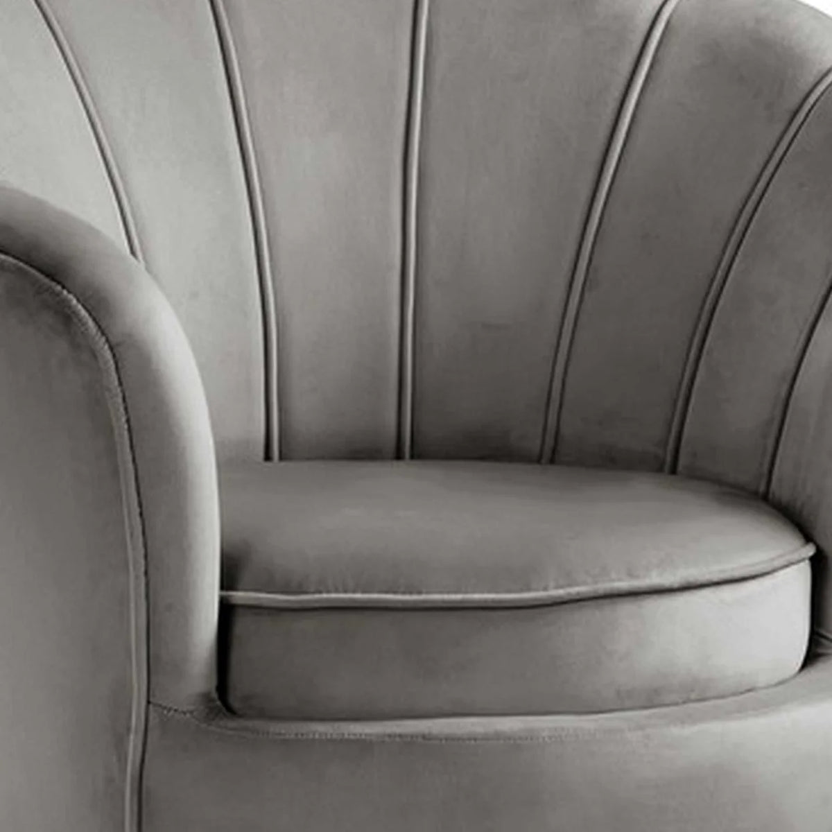 Gray Velvet Accent Chair Z27194