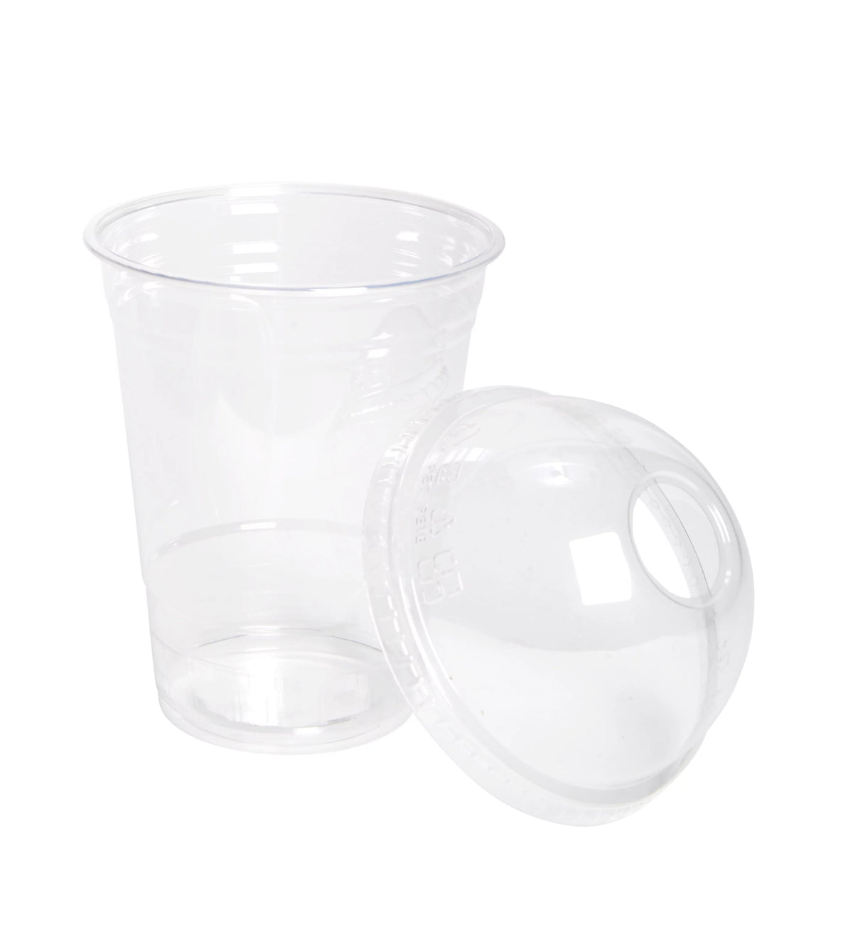 Clear 16 Oz Plastic Cups with Dome Lids, 100-Pack T431979