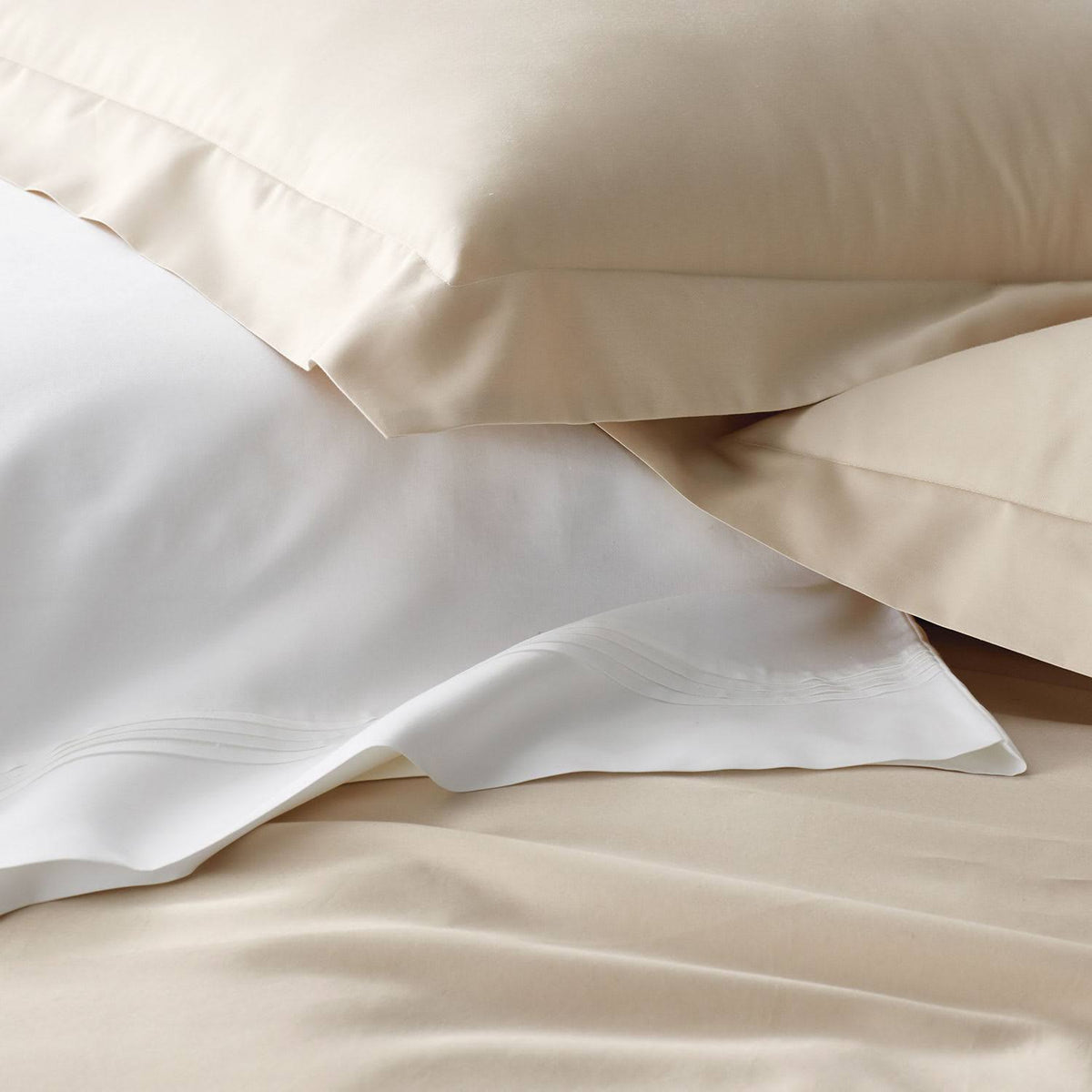 Pale Yellow Solid Egyptian Cotton Sateen Euro Sham L429626