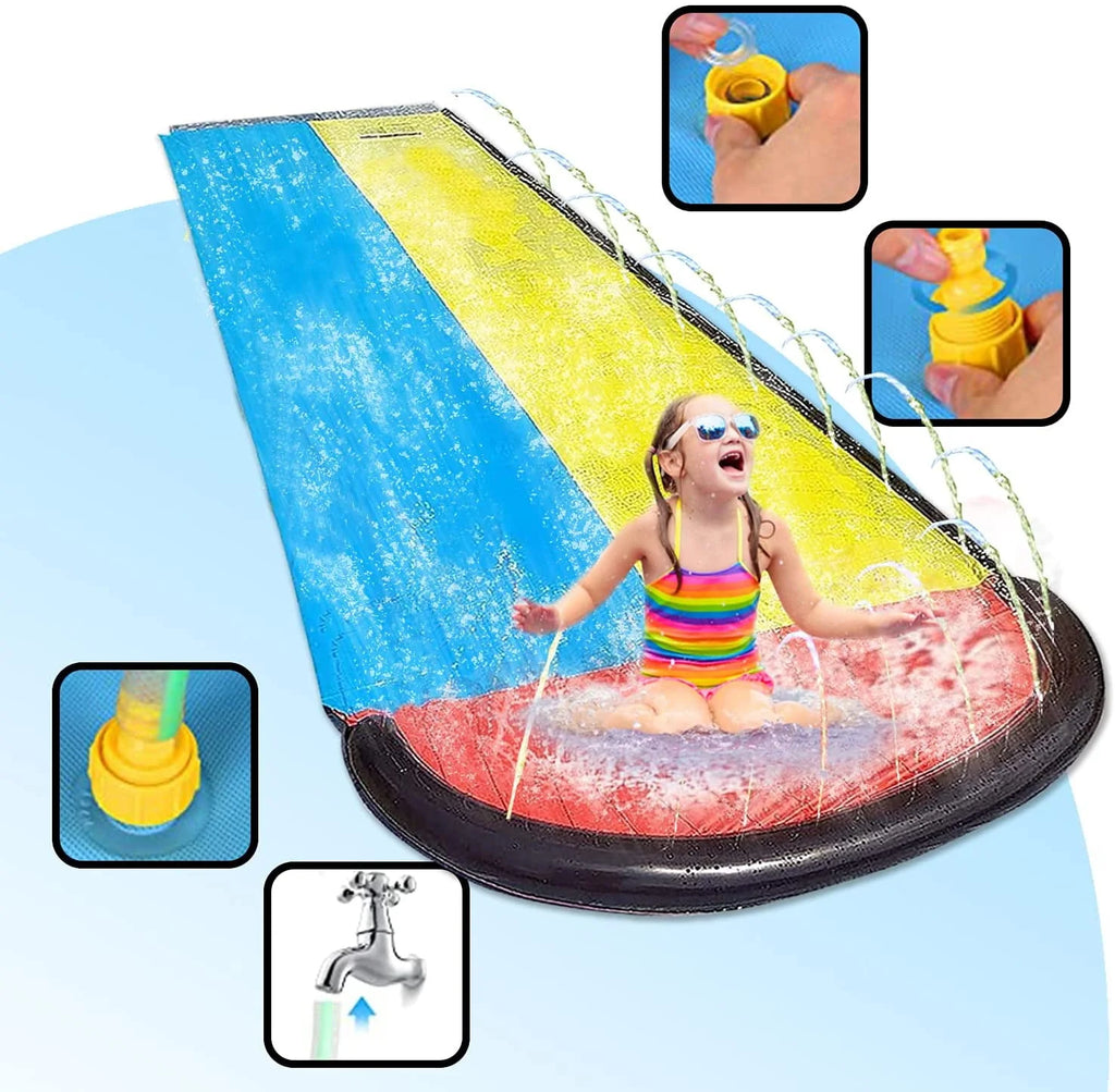 15.5ft Inflatable Water Slide with Sprinklers E590