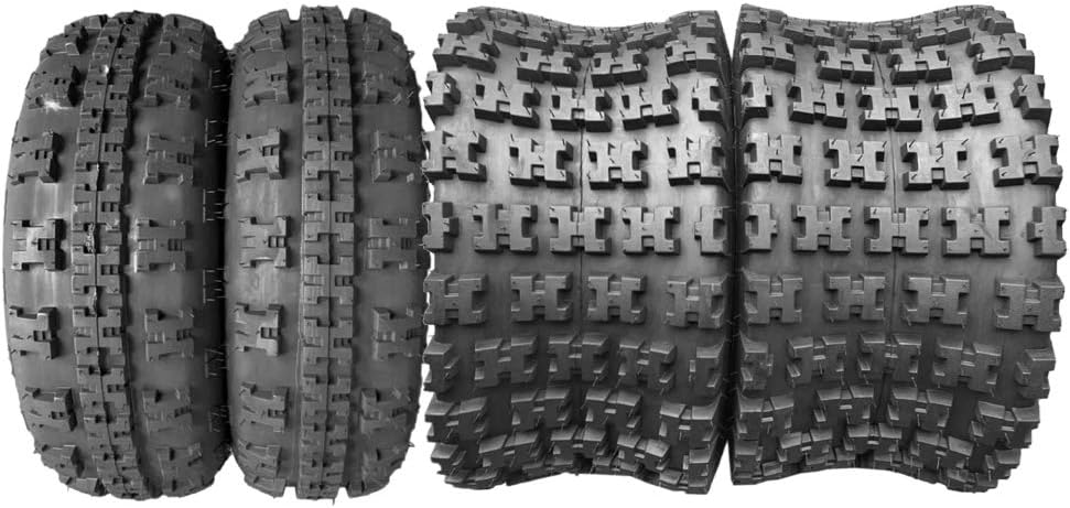 21x7-10 20x10-9 ATV Tires Set of 4 Tubeless All Terrain 4Ply H965