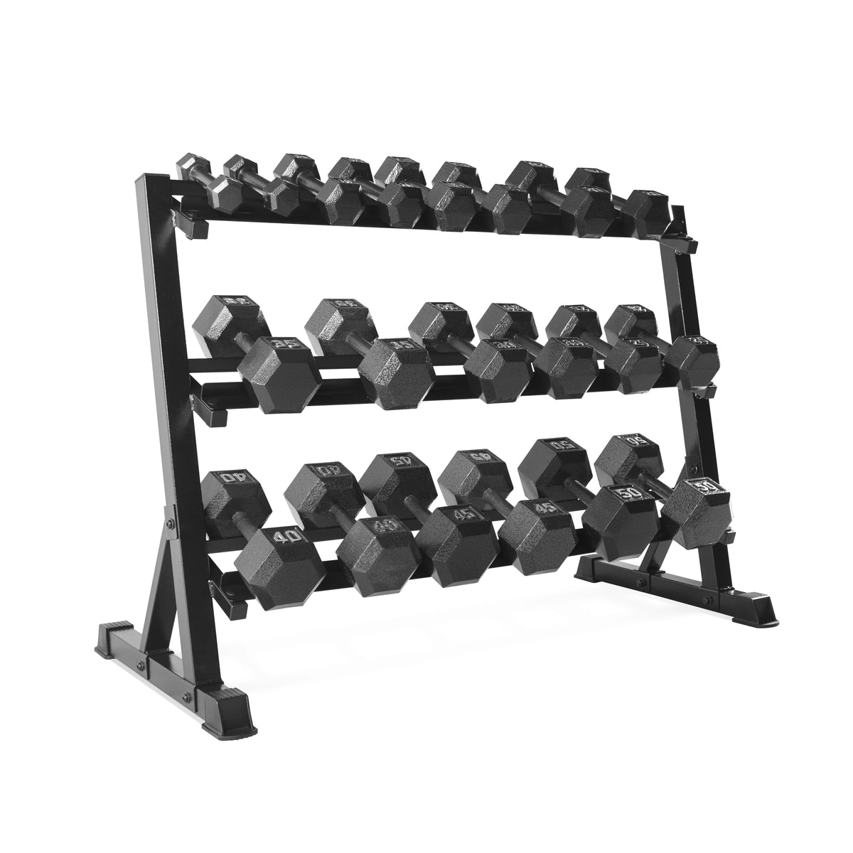 Black 3-tiered Dumbbell Storage Rack L85633