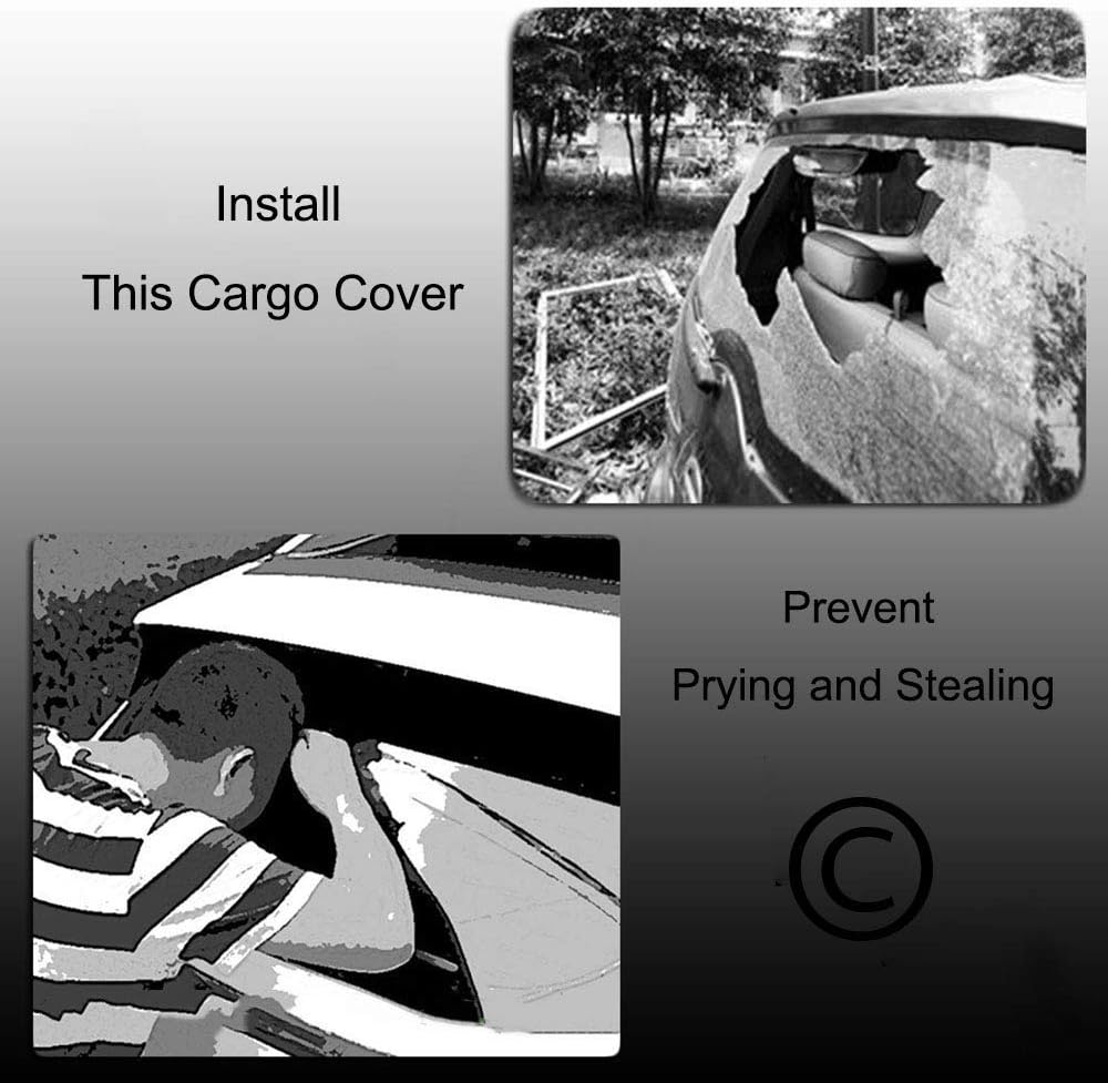 Retractable Cargo Cover Trunk Cover Black K998