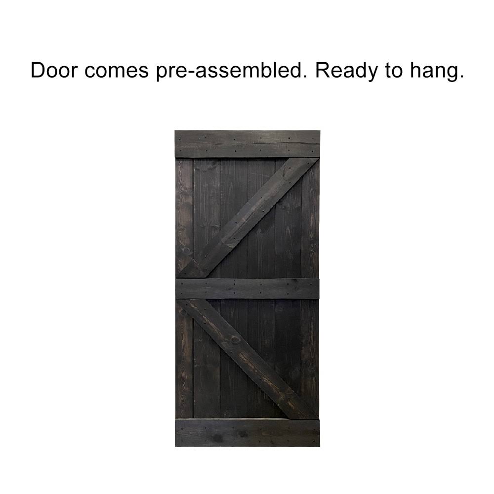 Red Walnut Stained Solid Pine Wood Interior Sliding Barn Door Slab G2905
