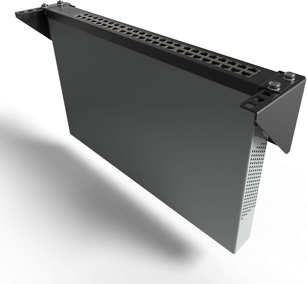 2U Folding 19 Inches Cold Rolled Steel Wall Mountable Vertical Rack Pack of 2 C880651