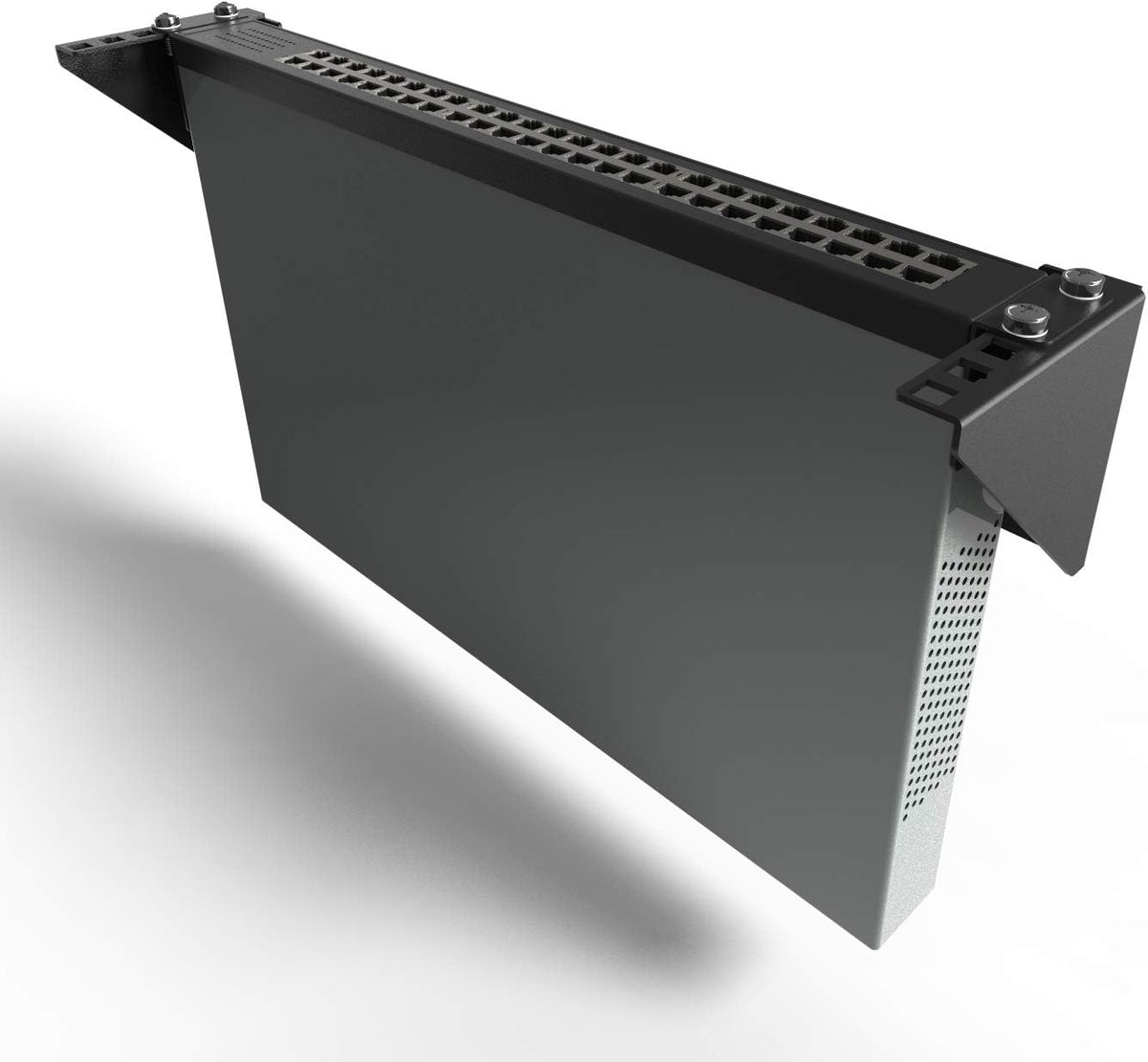 2U Folding 19 Inches Cold Rolled Steel Wall Mountable Vertical Rack Pack of 2 C880651