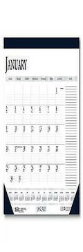 Recycled Two-Color Monthly Desk Pad Calendar, 22 x 17, Blue Binding/Corners, 12-Month S43603