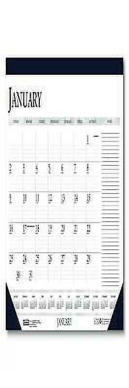 Recycled Two-Color Monthly Desk Pad Calendar, 22 x 17, Blue Binding/Corners, 12-Month S43603