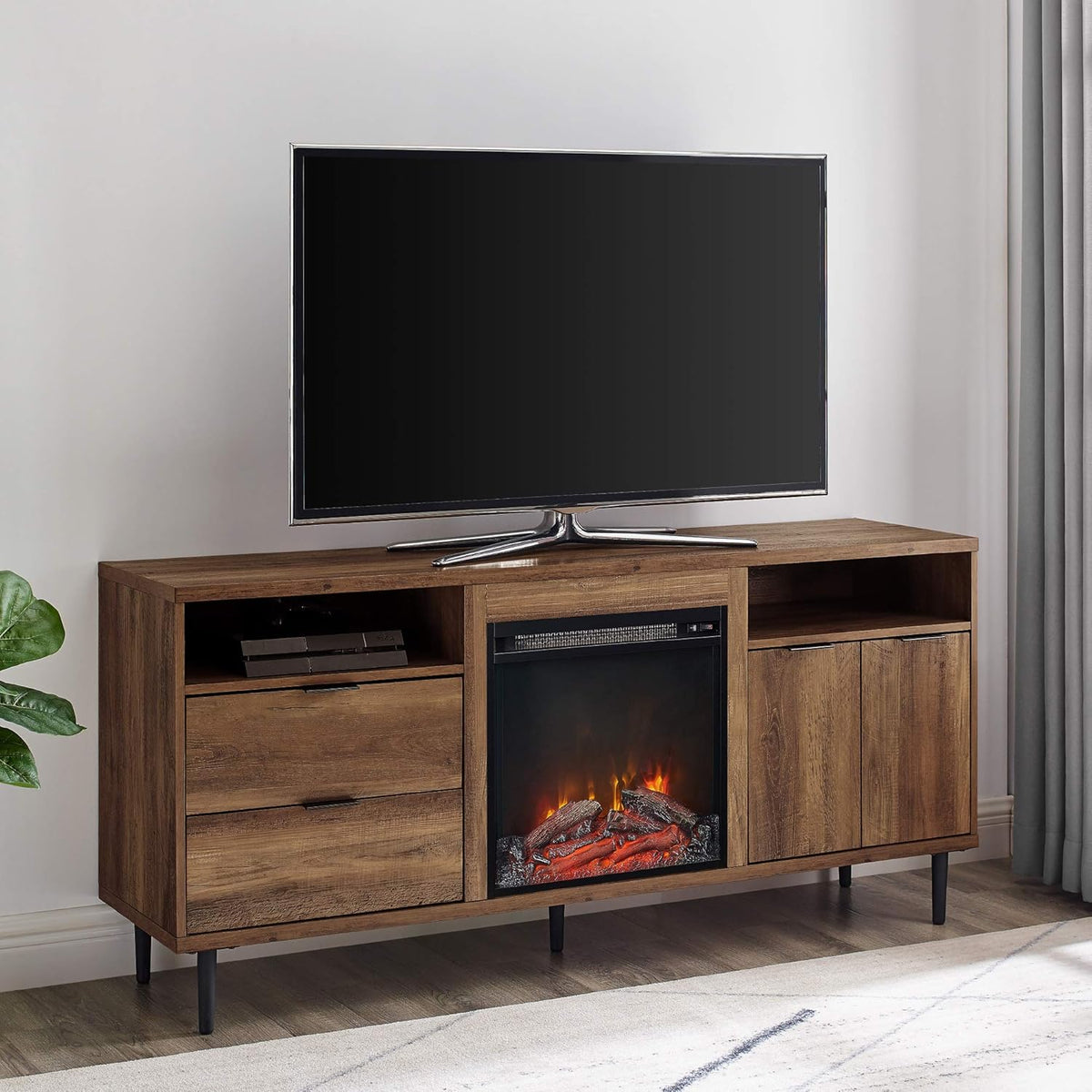 30 Inch Dark Walnut Storage Cabinet V50413
