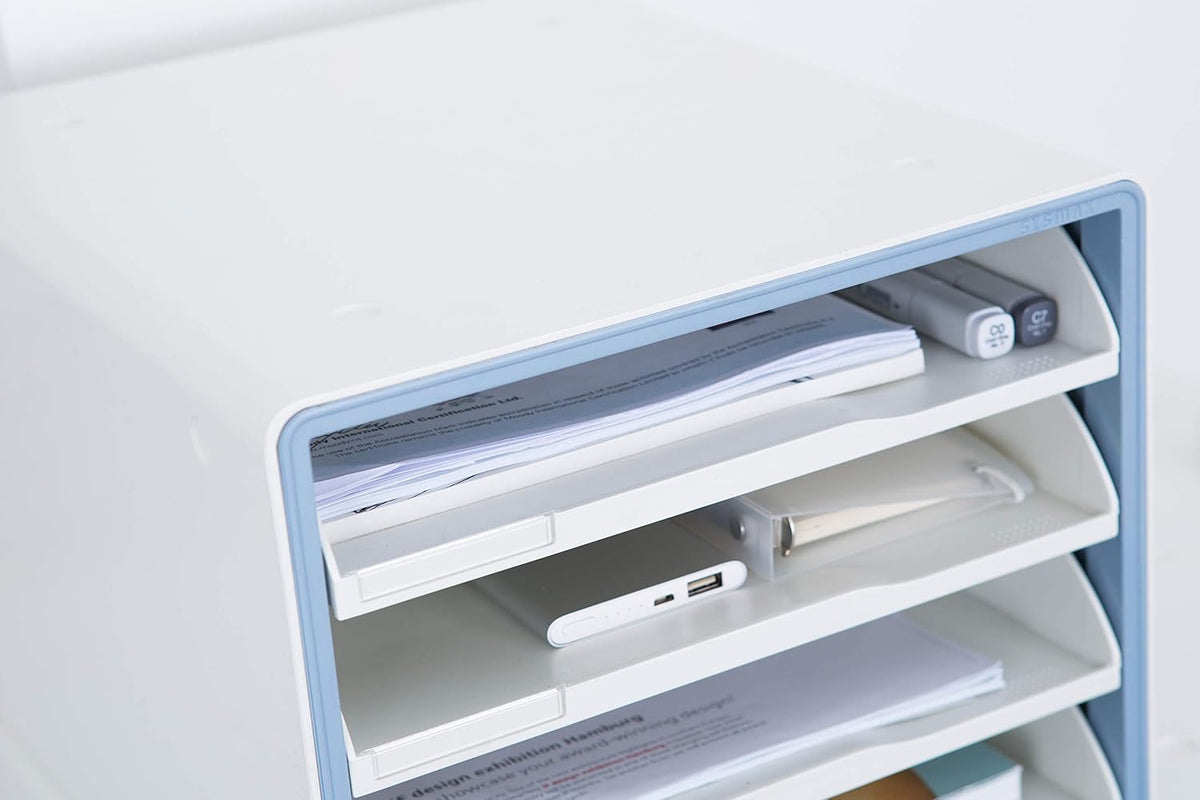 4 Tier Stackable File Cabinet with Sliding Drawers C7194