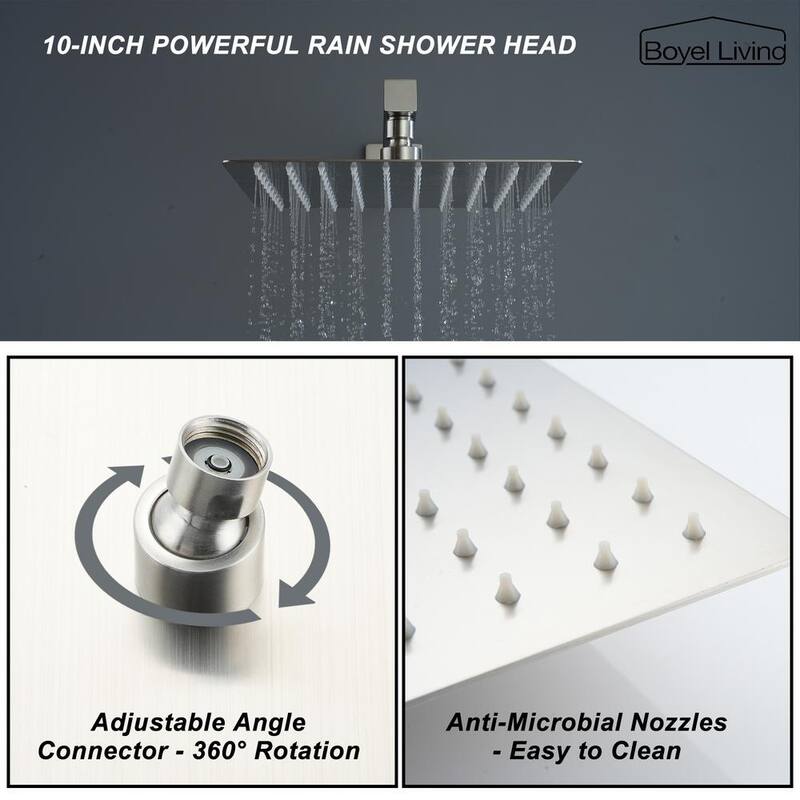 10 in. Wall Mount Dual Shower Heads with 2.5 GPM B40498