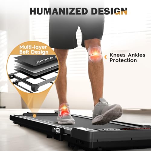 Walking Pad, Under Desk Treadmill, 2 in 1 Portable Treadmill with Remote Control, LED Display S651