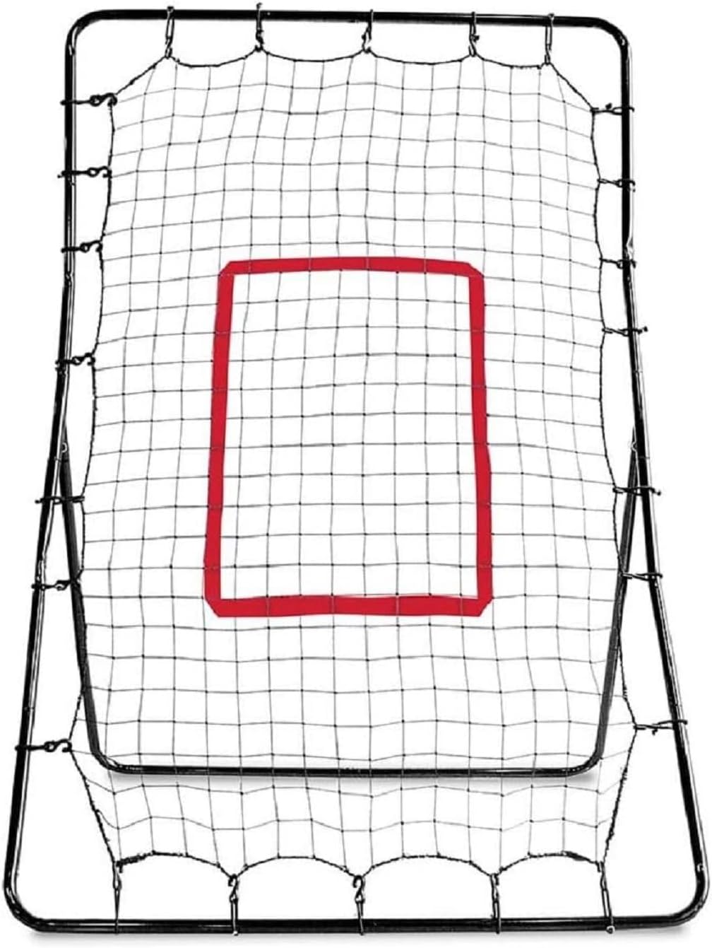 Black/Red Baseball and Softball Pitching Net and Rebounder, 2' 9" x 4' 8" U810