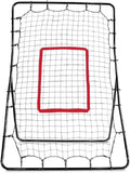 Black/Red Baseball and Softball Pitching Net and Rebounder, 2' 9" x 4' 8" U810