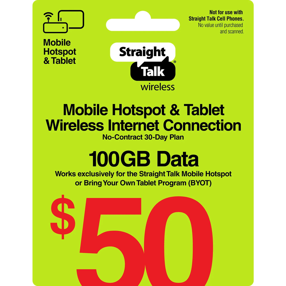 100GB Data 30-Day Prepaid Plan e-PIN Top Up X5035