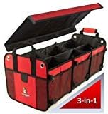Large 3 Compartment SUV Trunk Organizer with Cover E6330