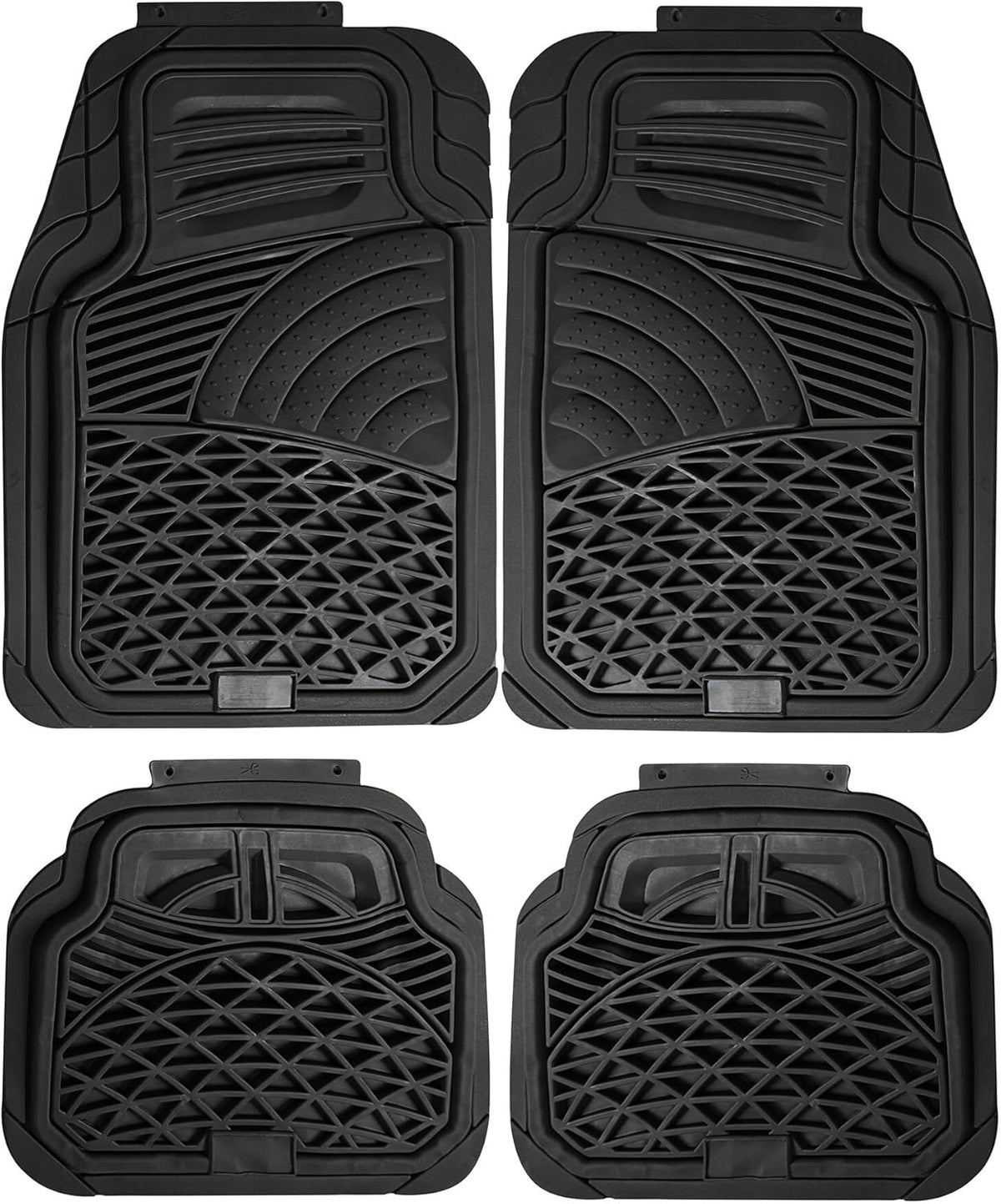 Black 4 Piece All-Weather Rubber Car Mats P7927