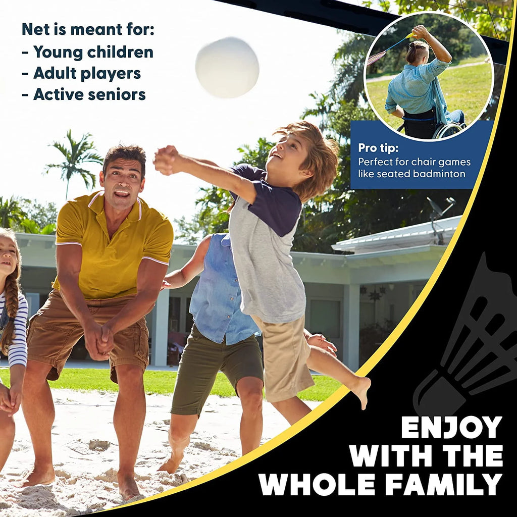 Portable Adjustable Volleyball and Badminton Net P522240