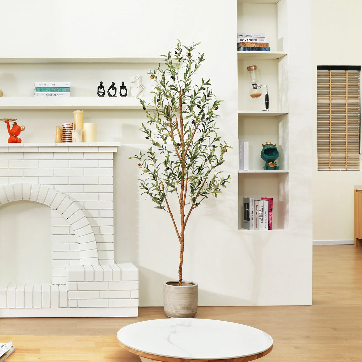 6 ft Artificial Olive Plant with Fruits U5737